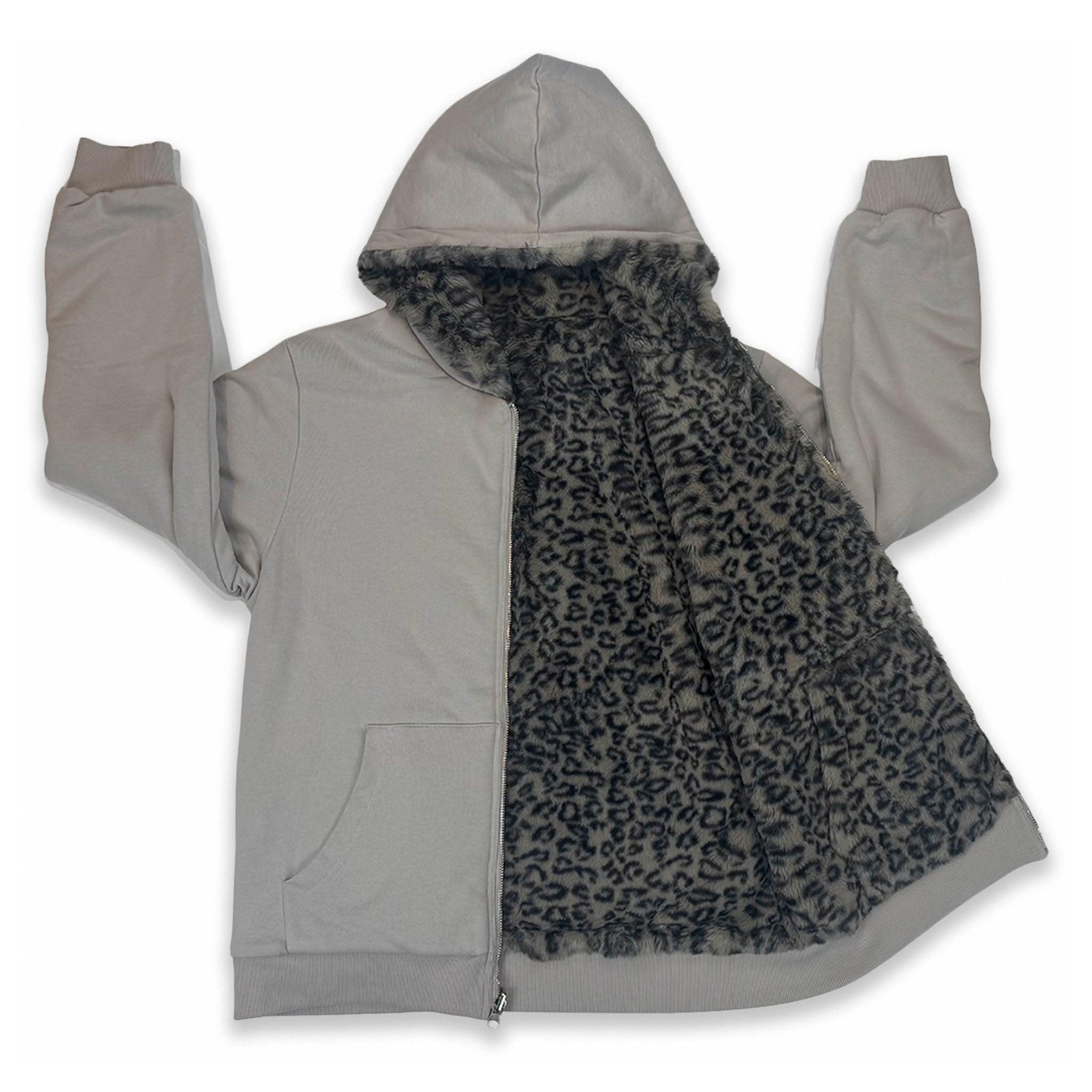 ONEPROJECT Reversible Leopard Zip-Up